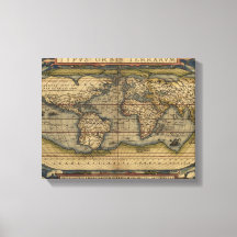 Vintager World Map Atlas Historisches Design