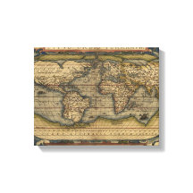 Vintager World Map Atlas Historisches Design