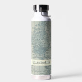Vintager World Map Travel Individuelle Name Trinkflasche