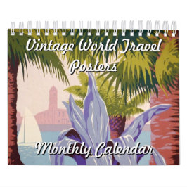 Vintager World Travel Postendar Kalender