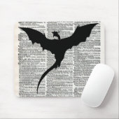 Vintager Wörterbuch-Papier-Drache mittelalterlich Mousepad (Mit Mouse)