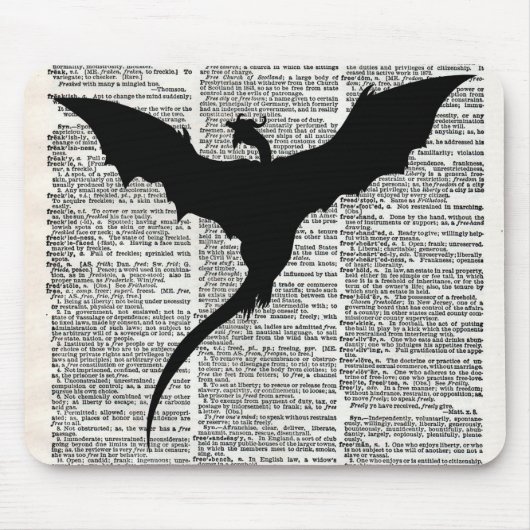 Vintager Wörterbuch-Papier-Drache mittelalterlich Mousepad (Vorne)