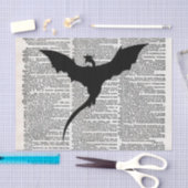 Vintager Wörterbuch-Papier-Drache mittelalterlich Seidenpapier (Handwerk)