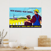 Vintager WPA-Strom für den ländlichen Raum Poster (Küche)