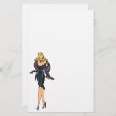 Vintager wunderschöner Glamour Girl Retro Blonde P (Vorne/Hinten)