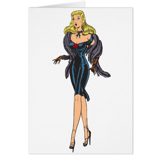 Vintager wunderschöner Glamour Girl Retro Blonde P (Vorne)