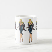 Vintager wunderschöner Glamour Girl Retro Blonde P Kaffeetasse (Mittel)