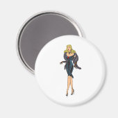 Vintager wunderschöner Glamour Girl Retro Blonde P Magnet (Vorderseite/Rückseite)