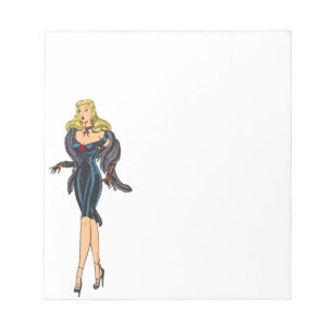 Vintager wunderschöner Glamour Girl Retro Blonde P Notizblock