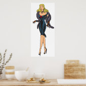Vintager wunderschöner Glamour Girl Retro Blonde P Poster (Küche)