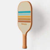 Vintager Wüstenbogen durch Streifen mit Namen Pickleball Schläger (Links)
