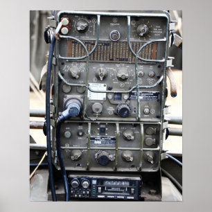 Vintager WW2-Militärfunk Poster