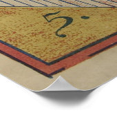 Vintager WWI-Baseball-Cartoon (1919) Poster (Ecke)