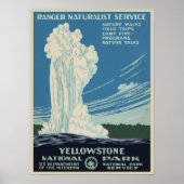 Vintager Yellowstone Nationalpark Alte Treue Poster (Vorne)