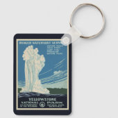 Vintager Yellowstone Nationalpark Alte Treue Schlüsselanhänger (Rückseite)
