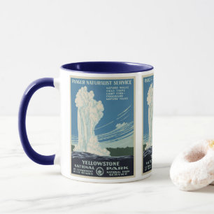 Vintager Yellowstone Nationalpark Alte Treue Tasse
