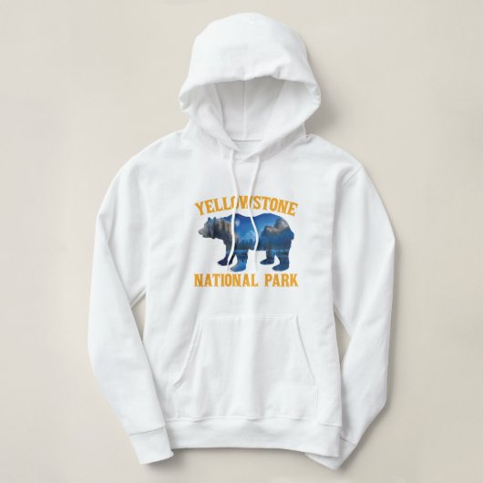 Vintager Yellowstone Nationalpark Bear Wyoming Hoodie (Design vorne)