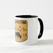 Vintager Yellowstone Nationalpark Bison Wyoming Tasse (VorderseiteRechts)