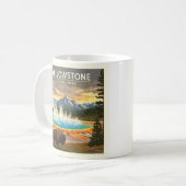 Vintager Yellowstone-Nationalpark Kaffeetasse (Vorderseite Links)