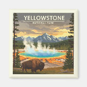 Vintager Yellowstone-Nationalpark Magnet (Vorne)