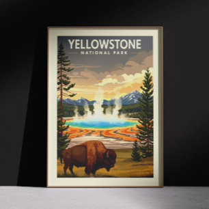 Vintager Yellowstone-Nationalpark Poster