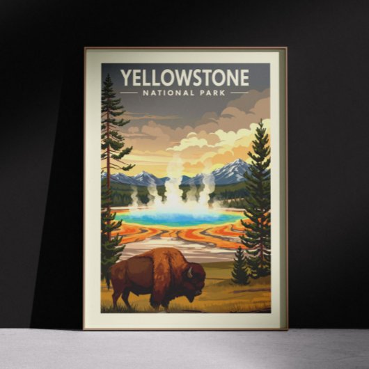 Vintager Yellowstone-Nationalpark Poster
