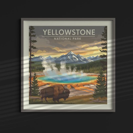 Vintager Yellowstone-Nationalpark Poster