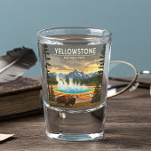 Vintager Yellowstone-Nationalpark Schnapsglas