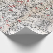 Vintager Yellowstone-Nationalpark Topographisch Geschenkpapier (Ecke)