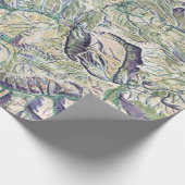 Vintager Yellowstone-Nationalpark Topographisch Geschenkpapier (Ecke)