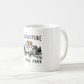 Vintager Yellowstone Nationalpark Wyoming-Berg Kaffeetasse (VorderseiteRechts)