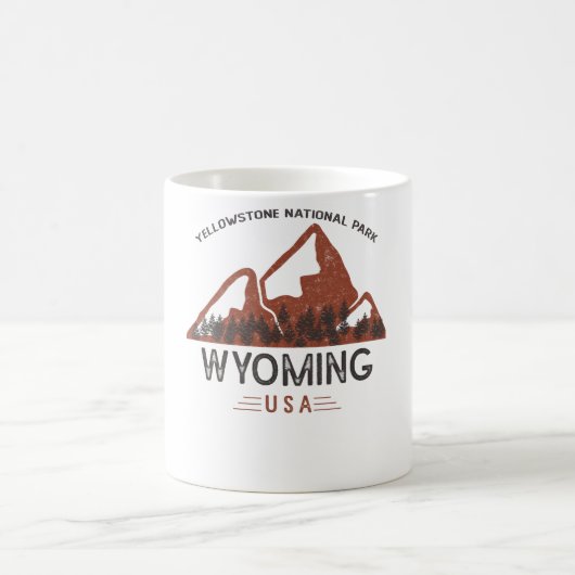 Vintager Yellowstone-Nationalpark Wyoming Kaffeetasse (Mittel)