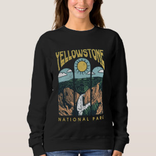 Vintager Yellowstone NationalparkWandern im Campin Sweatshirt