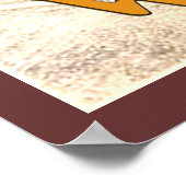 Vintager Yellowstone Schwarzer Bär und Tourist Poster (Ecke)