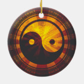 Vintager Yin Yang Keramikornament (Hinten)