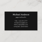 Vintager Yoga-Instruktor Visitenkarte (Rückseite)