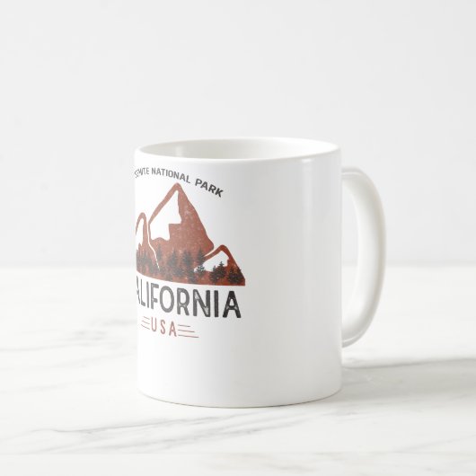 Vintager Yosemite Nationalpark California Kaffeetasse (VorderseiteRechts)