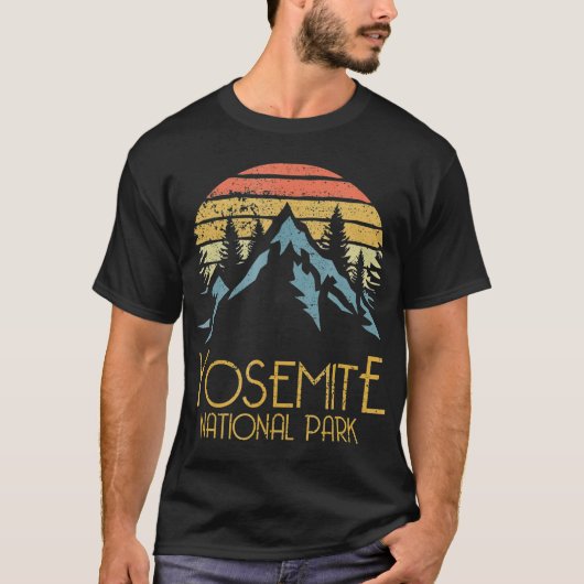 Vintager Yosemite Nationalpark California T-Shirt (Vorderseite)