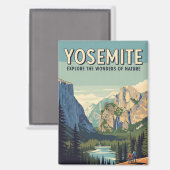 Vintager Yosemite-Nationalpark Halbkuppel Magnet (Vorderseite/Rückseite)