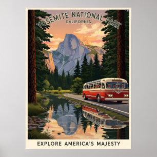 Vintager Yosemite-Nationalpark Poster