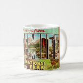 Vintager Yosemite Nationalpark Postkarte Kaffeetasse (VorderseiteRechts)