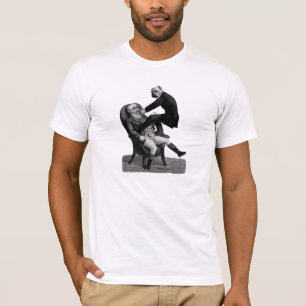Vintager Zahnarzt-anthropomorphe T-Shirt Bulldogge