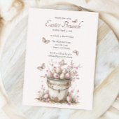 Vintager zarter Springtime Pastel Osterbrunch Einladung
