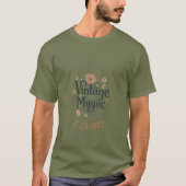 Vintager Zauber: Zeitloses Blumendesign verkörpern T-Shirt (Vorderseite)