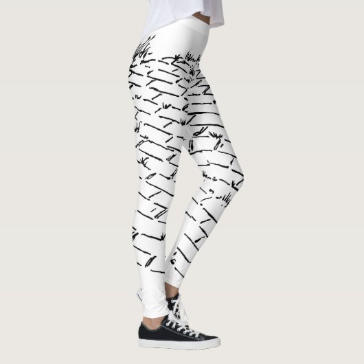 Vintager Zauberer des Oz-Gelbziegelstraßenmusters Leggings (Rechts)