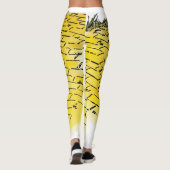 Vintager Zauberer des Oz-Gelbziegelstraßenmusters Leggings (Rückseite)