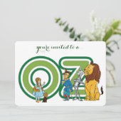 Vintager Zauberer für Oz Baby Shower Party Einladung (Stehend Vorderseite)