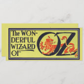 Vintager Zauberer für Oz Buchcover Art, Titelseite Einladung (Vorne/Hinten)