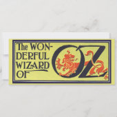 Vintager Zauberer für Oz Buchcover Art, Titelseite Einladung (Vorderseite)