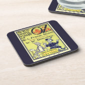 Vintager Zauberer für Oz Buchcover Art, Titelseite Getränkeuntersetzer (Linke Seite)